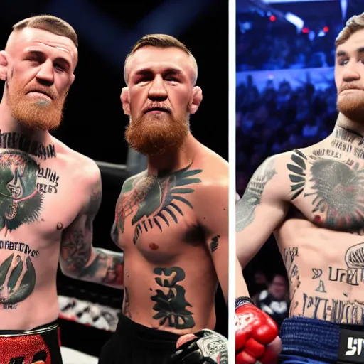 Image similar to justin bieber vs conor mcgregor