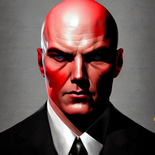 Prompt: a portrait of agent 4 7 from hitman with multiple faces formed into one, dark background, red rim light, highly detailed, digital art, artstation, concept art, smooth, sharp focus, greg rutkowski, wlop