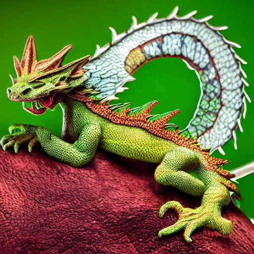 Image similar to brightfield microscopy photograph of a tiny dragon