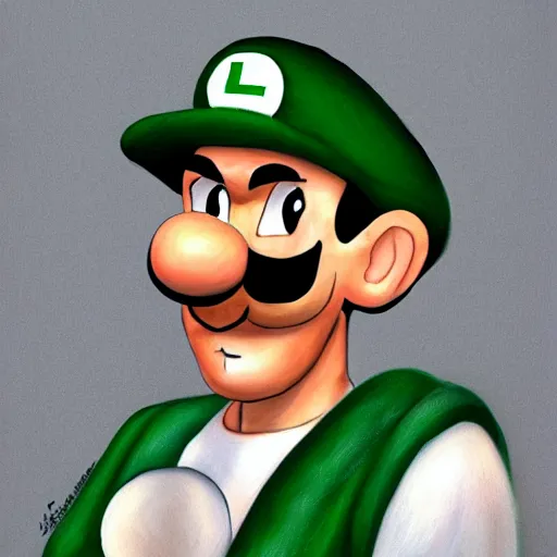 Image similar to luigi painted by wangjie li