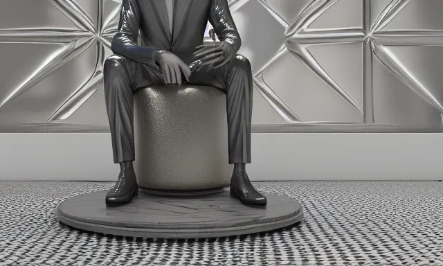 Image similar to gold statue of jeff goldblum, 3 d render, 8 k, octane render, cycles render, unreal engine