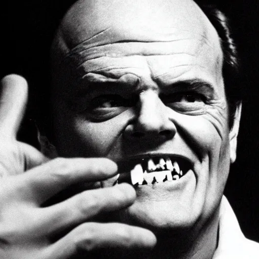 Image similar to Jack Nicholson starring as Hannibal Lecter, cinematic portrait