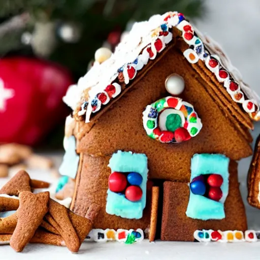 Image similar to a gingerbread house made only of cinnamon - toast - crunch cereal