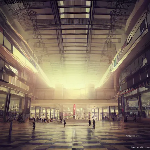 Image similar to a liminal space of an empty mall, nostalgic core, dynamic lighting, photorealistic concept art, trending on art station, stunning visuals, creative, cinematic, ultra detailed