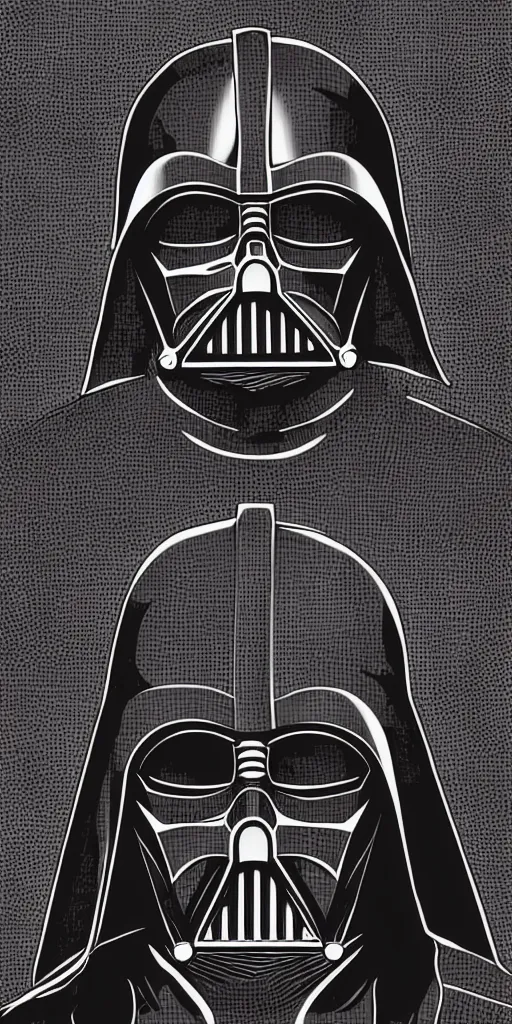 Image similar to portrait of darth vader, by laurie greasley