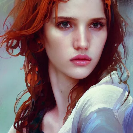 Prompt: full figure bella thorne as a nurse, hyperrealistic portrait, bladerunner street, art of elysium by jeremy mann and alphonse mucha, fantasy art, photo realistic, dynamic lighting, artstation, poster, volumetric lighting, very detailed face, 4 k, award winning