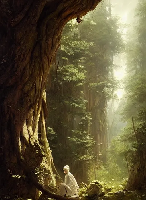 Prompt: a beautiful scene from a fantasy film featuring a humanoid pine marten wearing a loose white tunic. joseph ducreux, greg rutkowski.