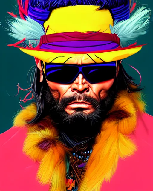 Prompt: digital art, fantasy portrait of randy macho man savage, crying big tears, by james jean, by ross tran, ultra detailed, character design, concept art, trending on artstation,