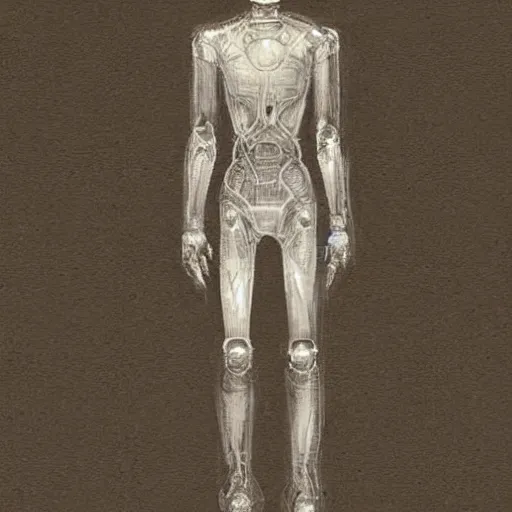 Prompt: transparent android from the movie ex machina, by jean - baptiste monge