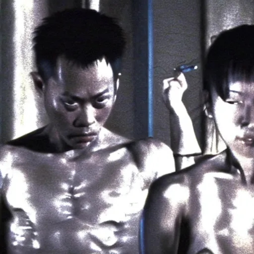 Prompt: film still from 鉄 男 tetsuo 2 body hammer 1 9 9 2 tsukamoto