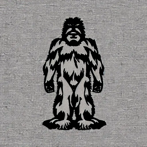 Prompt: Bigfoot, logo, Hiroaki Tsutsumi style