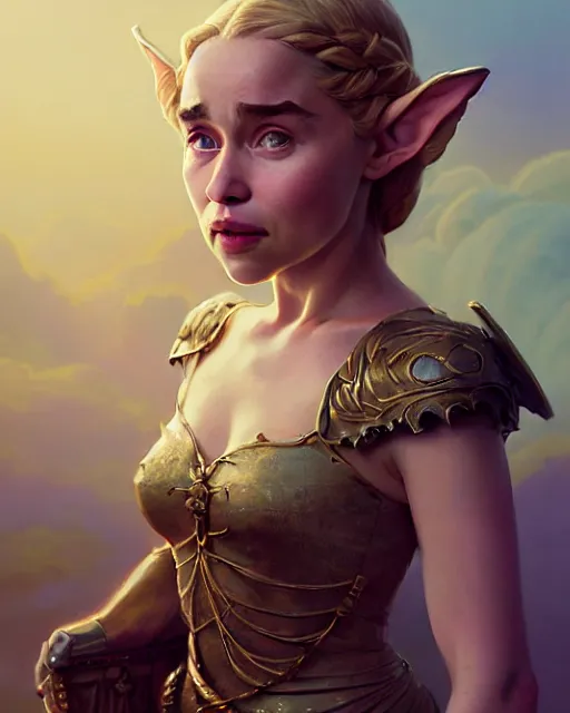 Prompt: highly detailed surreal vfx portrait of emilia clarke as princess zelda, stephen bliss, unreal engine, greg rutkowski, loish, rhads, beeple, makoto shinkai and lois van baarle, ilya kuvshinov, rossdraws, tom bagshaw, alphonse mucha, global illumination, detailed and intricate environment