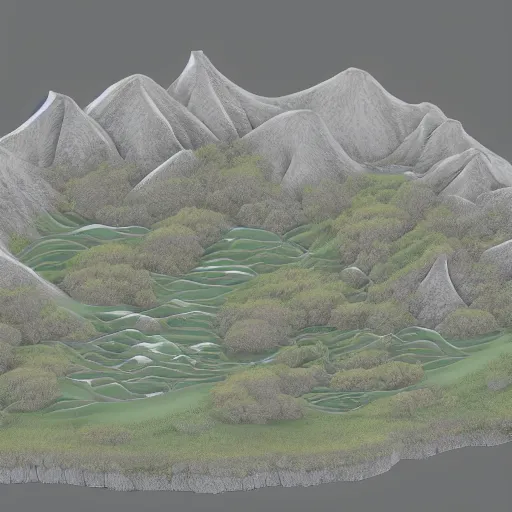 Prompt: beautiful landscape, now a bunch of nonsense to see what the model does, no idea what happens when I do this, the plan is to slightly change some of these words to see at what point the composition change dramatically