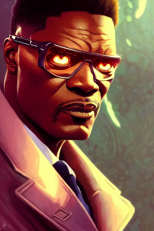 Prompt: a portrait of nick fury, fantasy, sharp focus, intricate, elegant, digital painting, artstation, matte, highly detailed, concept art, illustration, ambient lighting, art by ilya kuvshinov, artgerm, alphonse mucha, and greg rutkowski