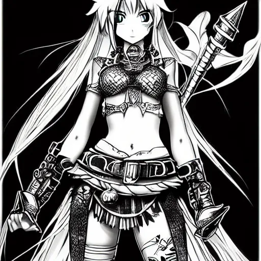 Prompt: Jinx from league of legends, fanart artwork by kentaro miura, Kentaro Miura style, Berserk Style, High details, cinematic composition, manga, black and white ink style, a lot of details with ink shadows