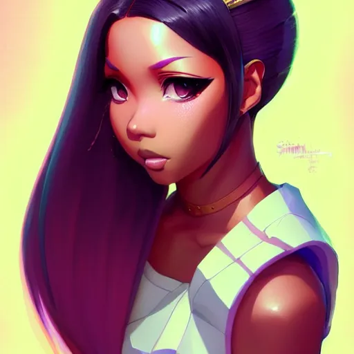 Image similar to nicki minaj, portrait shinkai makoto studio ghibli studio key hideaki anno sakimichan stanley artgerm lau rossdraws james jean marc simonetti elegant highly detailed digital painting artstation pixiv