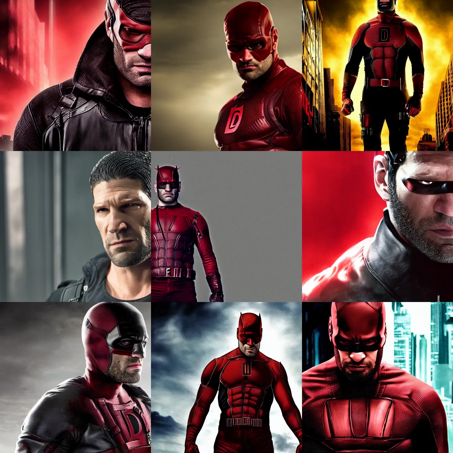 Prompt: jon bernthal as daredevil 4 k