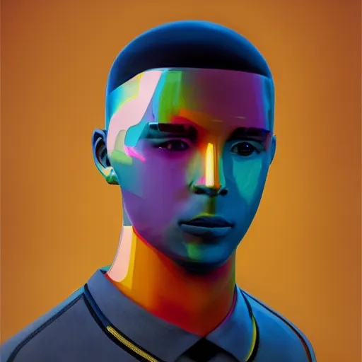Prompt: abstract 3d male in a modern nike suite age 14 by james jean and Jason Chan, rendering, redshift, octane