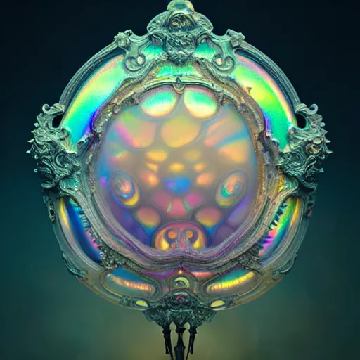 Image similar to iridescent opalescent living candy, translucent, : by michal karcz, daniel merriam, victo ngai and guillermo del toro : ornate, dynamic, particulate, intricate, elegant, highly detailed, centered, artstation, smooth, sharp focus, octane render