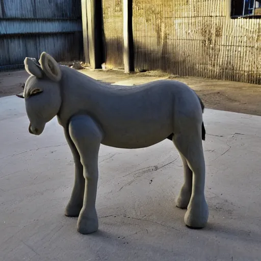 Image similar to donkey made of concrete