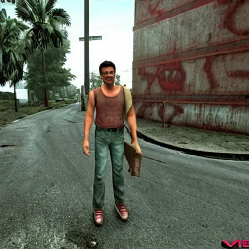 Prompt: tommy vercetti in silent hill, ultra realistic, highly detailed