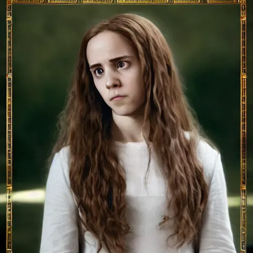 Image similar to photo of hermione granger as an adult, realistic, perfect eyes, symmetrical, full body shot, wide angle, sharp focus, 8 k high definition, insanely detailed, intricate, elegant