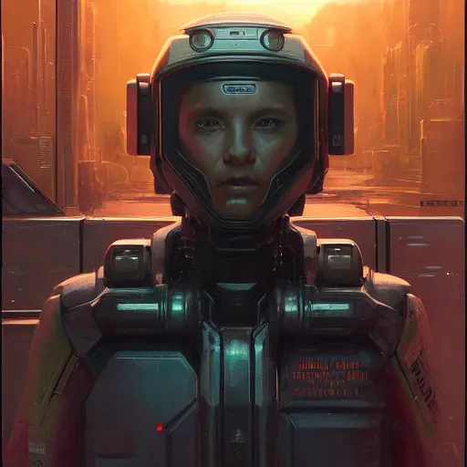 Prompt: the doom as m 1 4 2 himars a realistic scifi cyberpunk, closeup portrait art by donato giancola and greg rutkowski, vintage retro scifi, digital art, trending on artstation, symmetry