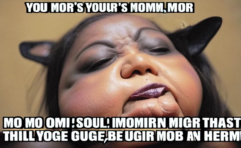 Image similar to your mom is so fat and ugly... meme