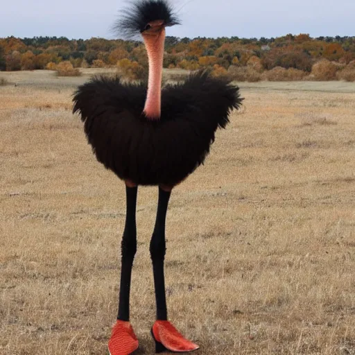 Image similar to ostrich in a halloween costume