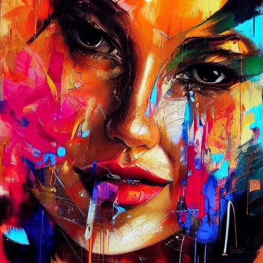 Image similar to masterpiece beautiful portrait by hopare