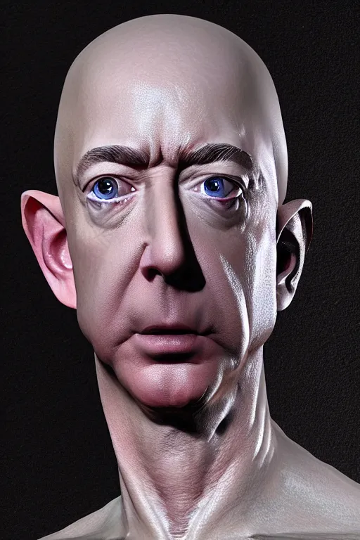 Prompt: jeff bezos as an alien invader, photorealistic, cinematic lighting, highly detailed, very intricate, by hr giger