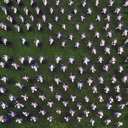 Prompt: a field of eyes watching a mechanical butterfly drone