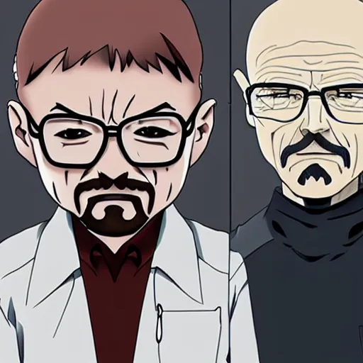 Image similar to Walter White in anime artstyle