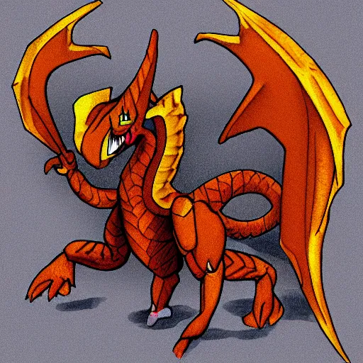 Image similar to anthro dragon in the style of Dragon Heart