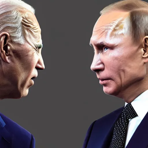 Image similar to biden and putin fighting in fortnight, close up, high quality photograph