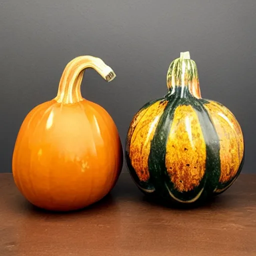 Image similar to gourd with face of amber heard hybrid intercross mix as a gourd