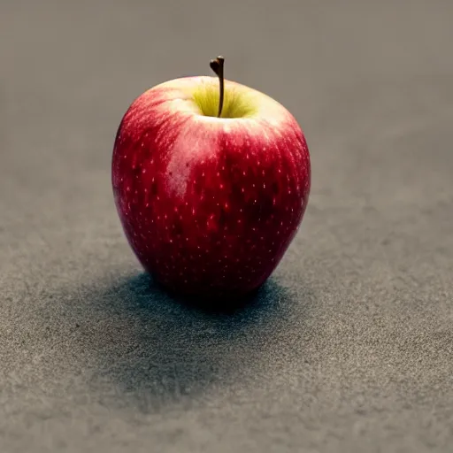 Image similar to a depth image of an apple on a table, lidar scan, depth map, pointcloud