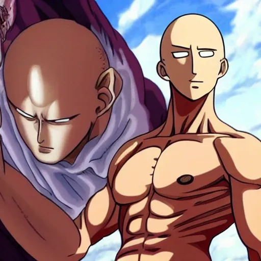 ripped shirtless saitama one punch man instagram, Stable Diffusion