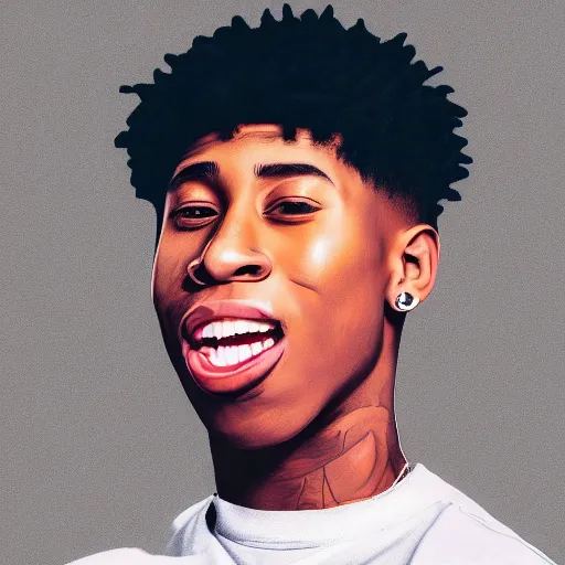 Prompt: rapper YoungBoy never broke again eating ice cream digital art 4K quality super realistic