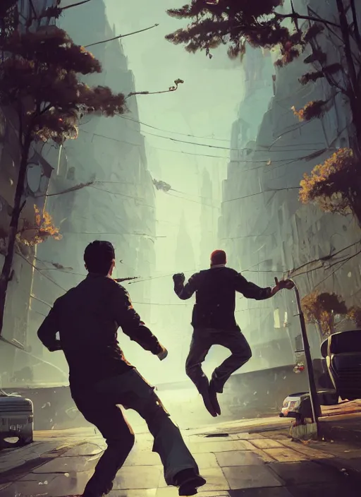 Image similar to highly detailed image of joe biden running to an ice cream truck, in gta v, stephen bliss, unreal engine, fantasy art by greg rutkowski, loish, rhads, ferdinand knab, makoto shinkai and lois van baarle, ilya kuvshinov, rossdraws, tom bagshaw, global illumination, radiant light, detailed and intricate environment