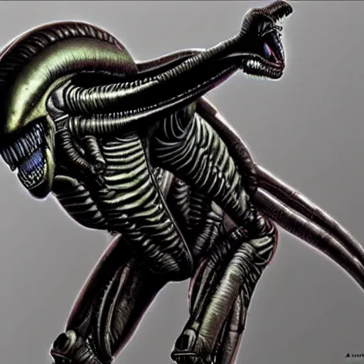 Prompt: a xenomorph from the movie alien.