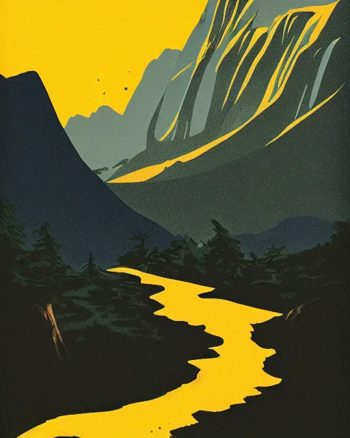 Prompt: 1 9 7 0 s national parks poster for hell, poster design, 4 k, trending on artstation
