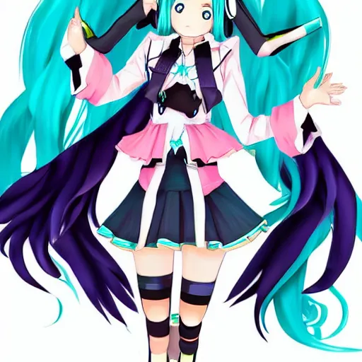 Image similar to Hatsune Miku by Nakanoart