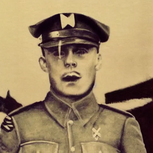 Prompt: john paul the second as a nazi soldier, realistic picture