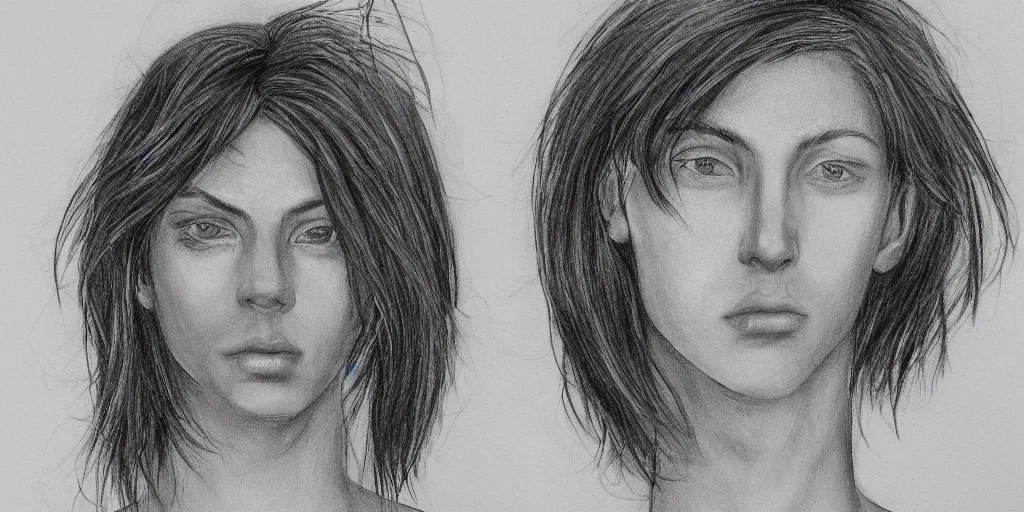 Prompt: detailed portrait of androgynous