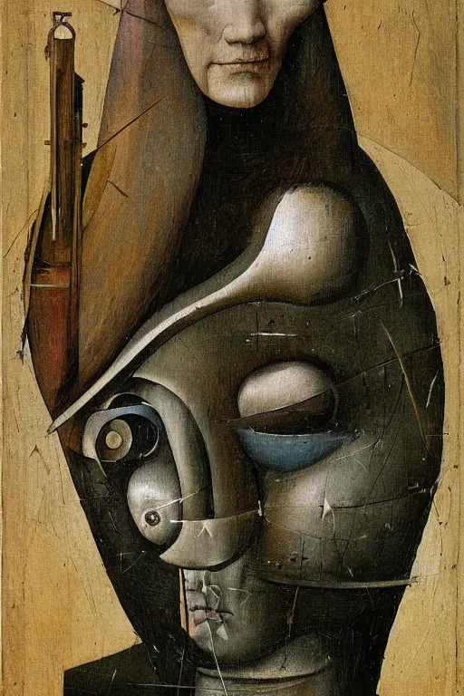 Image similar to Abstract. Portrait of a cyborg woman. Hieronymus Bosch.