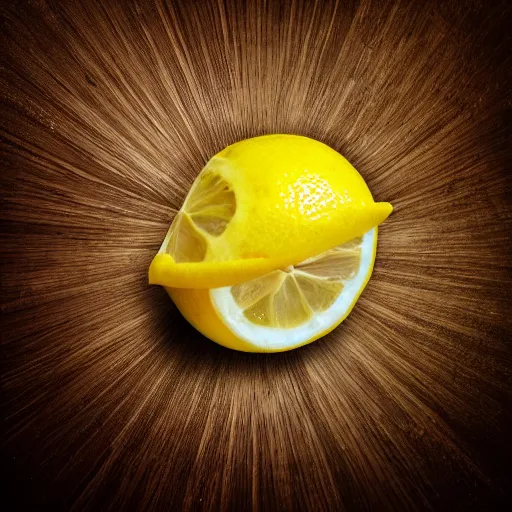 Prompt: lemon exploding