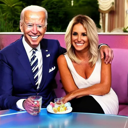 Image similar to Joe Biden as a contestant on love island UK