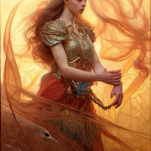 Prompt: highly detailed full portrait of a enchanted lioness in the form of a beautiful young princess. d & d, art by donato giancola and ruan jia and carl larsson and magali villeneuve. trending on artstation, intricate details, energetic composition, golden ratio, concept art, illustration, elegant art