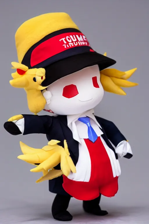 Prompt: touhou donald trump fumo plushie, by ross tran, oil on canvas